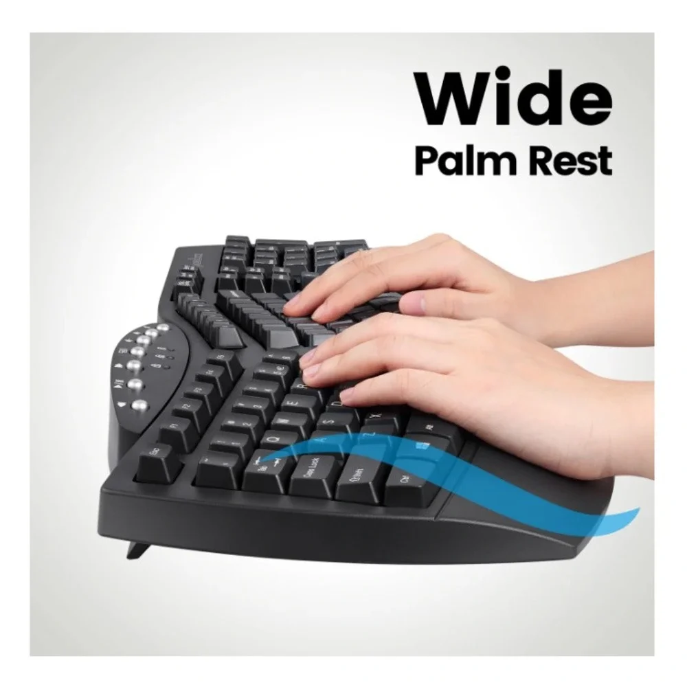 Perixx‎ Wireless Ergonomic Keyboard – PERIBOARD-612B – Dual Bluetooth & 2.4G